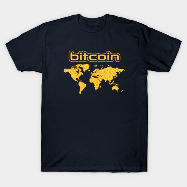 Bitcoin World - Crypto T-Shirt by My Crypto Design